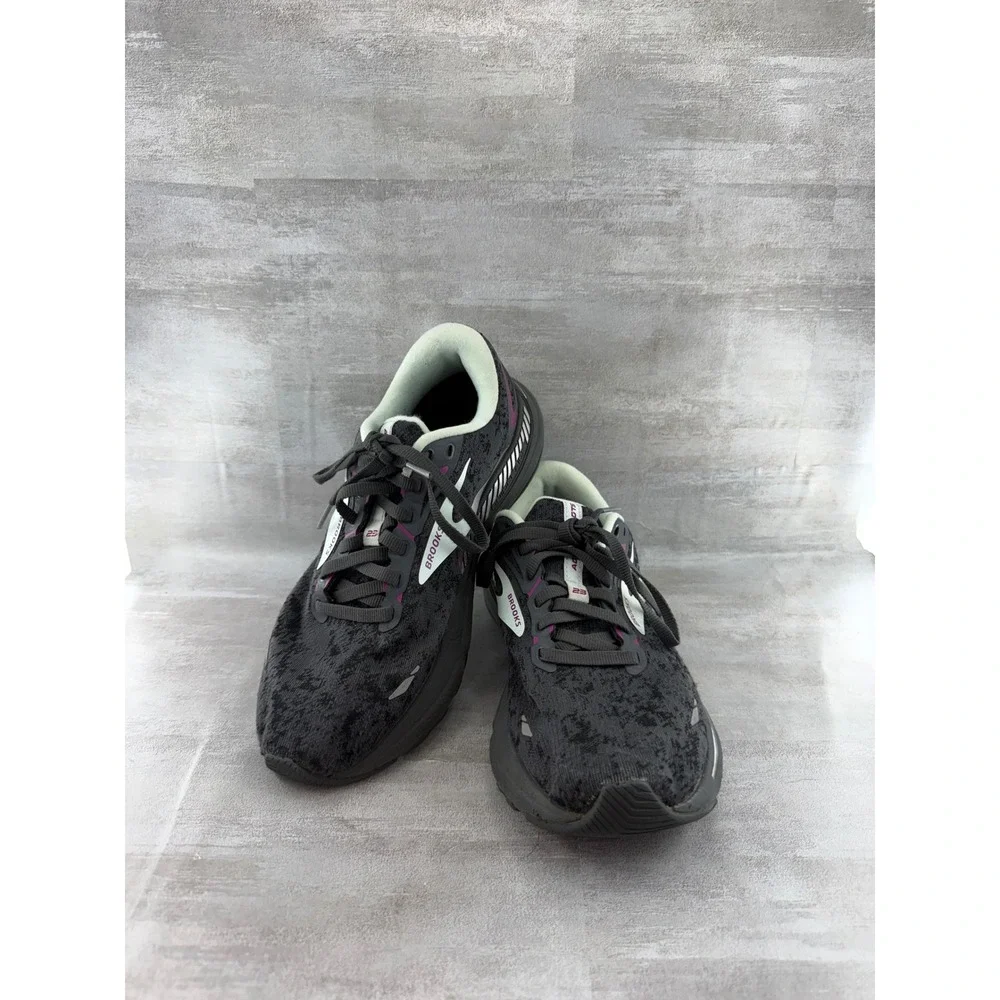 Brooks Adrenaline GTS 23 Women Running Shoes Grey Purple 1203811B072 Size 8.5